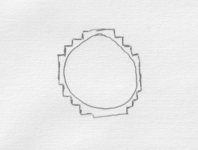 Croquis du bijou Flammes 3